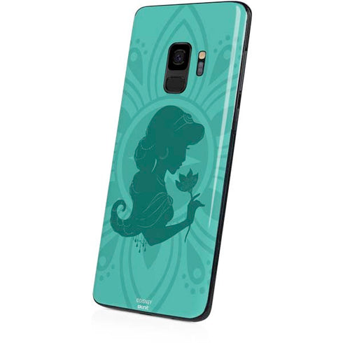 Disney Aladdin Princess Jasmine Silhouette Flower Galaxy S9 Skin